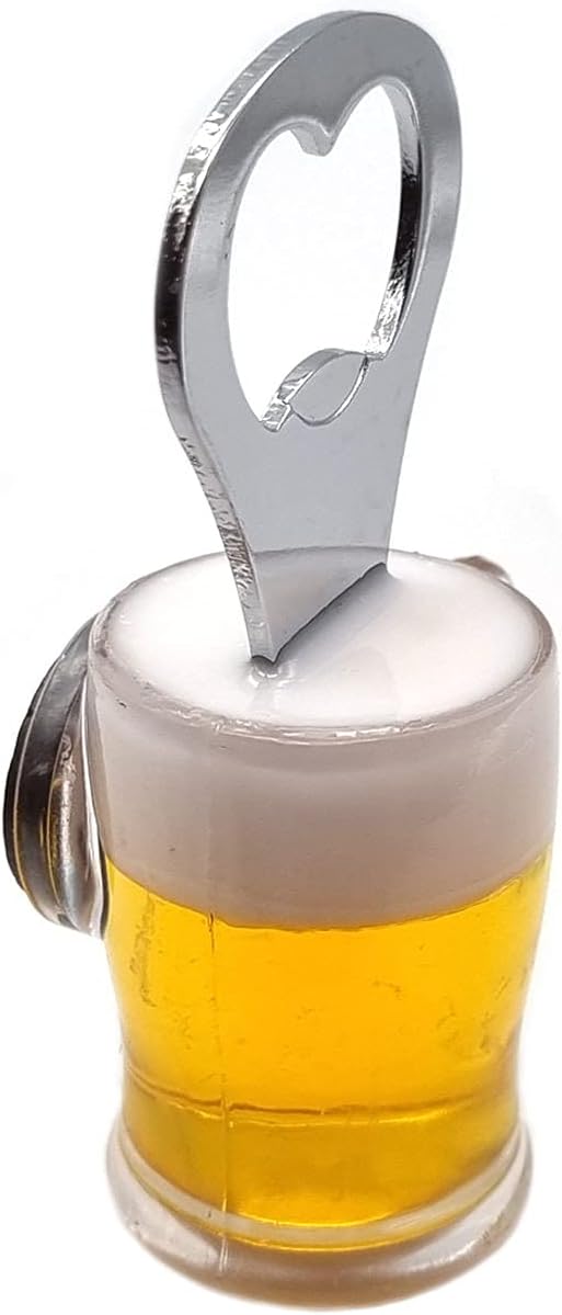 Creative Acrylic Beer Bottle Opener Beer Mug Shape Bottle Opener Kitchen Accessories Fridge (B)