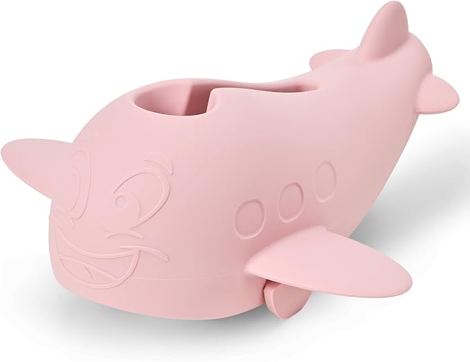 Bath Spout Cover, Baby Bathtub Faucet Cover, Universal Silicone Safety Guard with Anti-Slip Strap, Whale Design for Kids/Toddlers, Prevents Bumps & Scalds (Pink)