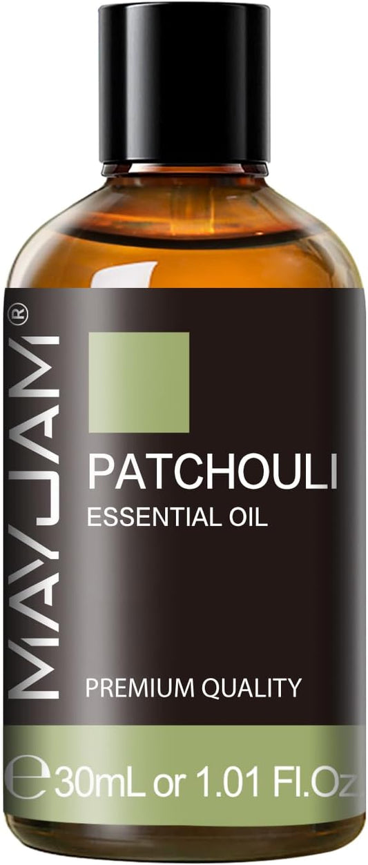 MAYJAM Patchouli Essential Oil, 1.01FL.OZ Essential Oils, Use with Diffuser, During Yoga, Massage, Bath, Patchouli Oil(30ml)