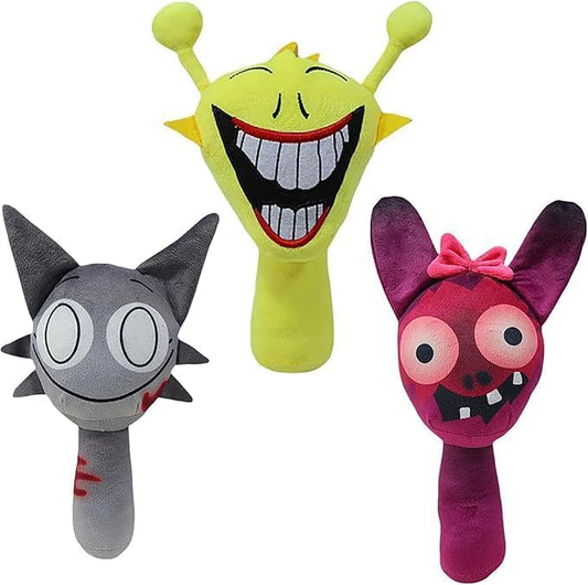 Sprunky Plush Toys Sprunky Wenda and Gray Plushies Sprunky Plushes Soft and Funs Stuffed Toys Dolls for Fans and Friends Birthday for Girls Boys (3pcs-Set)