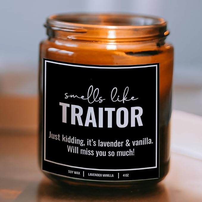 You Nique Designs New Job Candle for Women, 9 Ounces, Going Away Gifts for Coworker, Coworker Leaving Candle for Women, Farewell, Goodbye, All Natural Soy Aromatherapy Candles (Lavender&VanillaA 4oz)