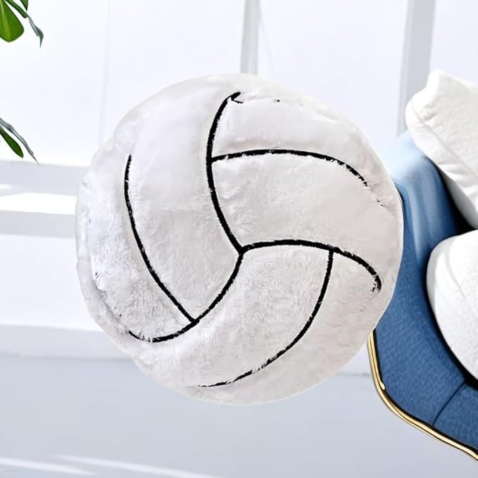 Volleyball Sports Pillow Fluffy Soft Throw Pillow Toy ，14" Durable Sport Basketball Plush Toys,Plush Pillow Toys Gift for Kids Boy Girls Children Room Decoration