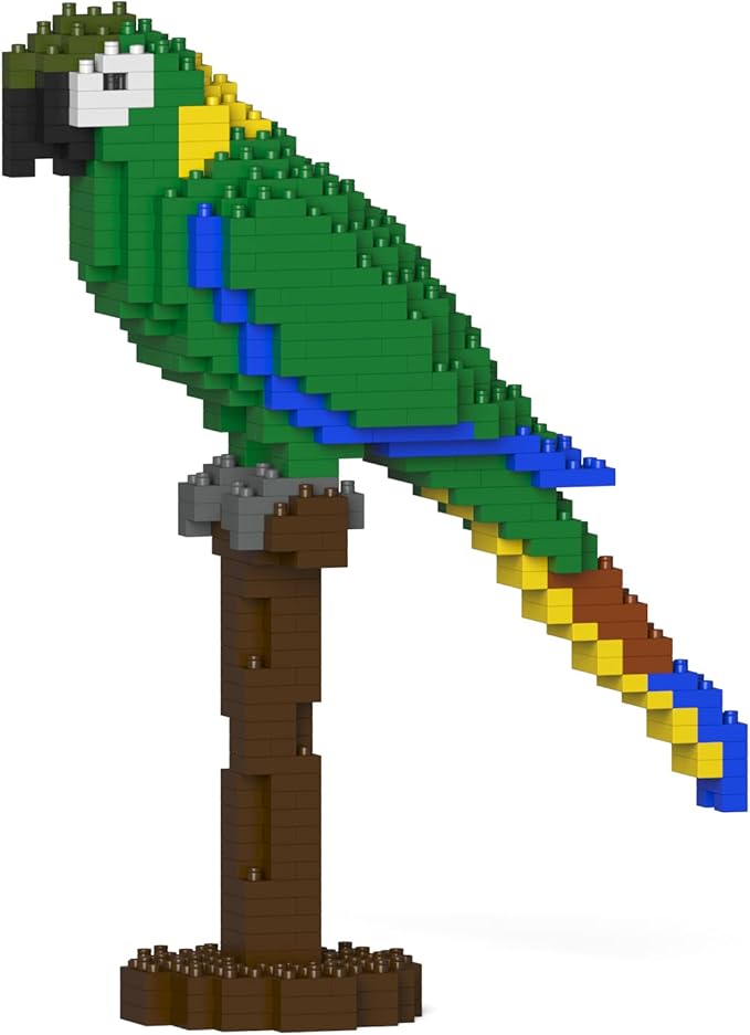 JEKCA Yellow Collared Macaw 01S | Parrot Plastic Building Blocks | Age 14+