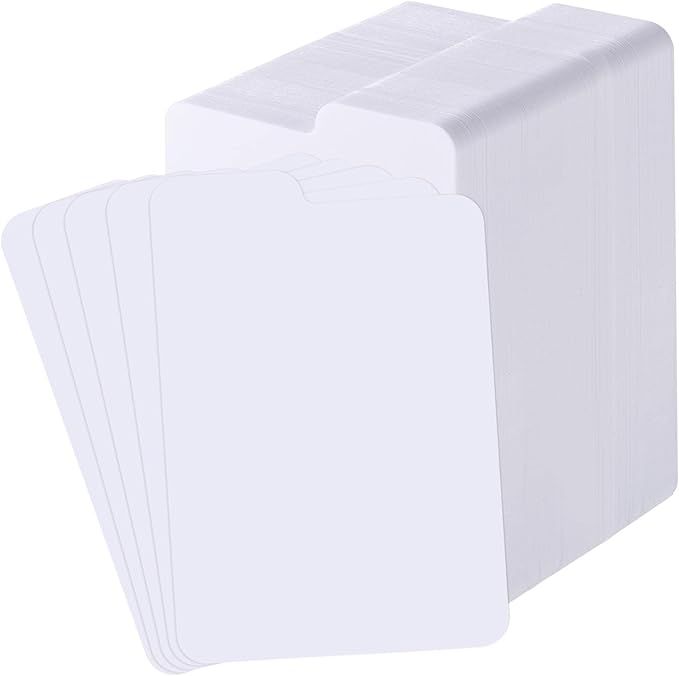 Lewtemi 150 Pieces Card Dividers PP Trading Card Page Dividers Playing Separator for Office and Sports Gathering Storage Supplies, 2.6 x 3.8 Inch, 10 Colors (White)