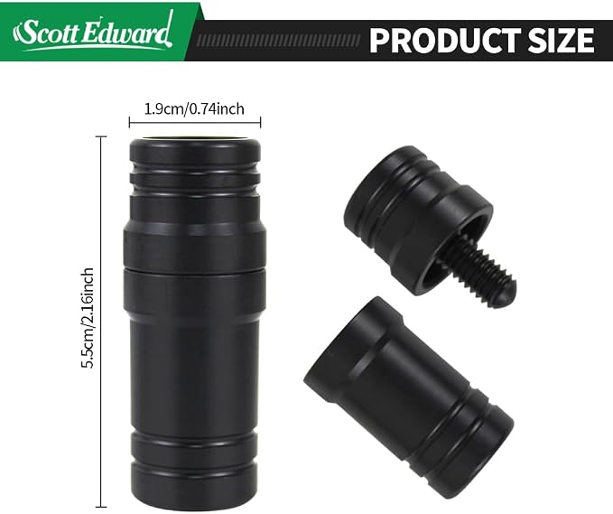 3 Pair Billiard Stick Joint Protectors, 5/16" x 3/4/8/9//10/11/14/18， Pool Cue Stick Protectors Threaded Joint Protectors Plastic Billiards Equipment