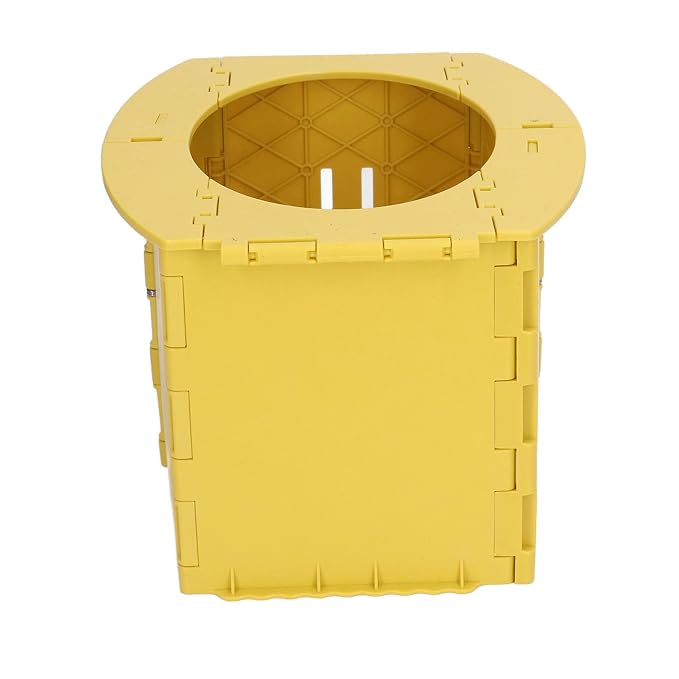 Yinhing Toddler Potty Foldable PP Portable Toilet for Camping Travel Road Trips Distance Driving Lightweight Compact Easy to Safe Design for Kids (Yellow)