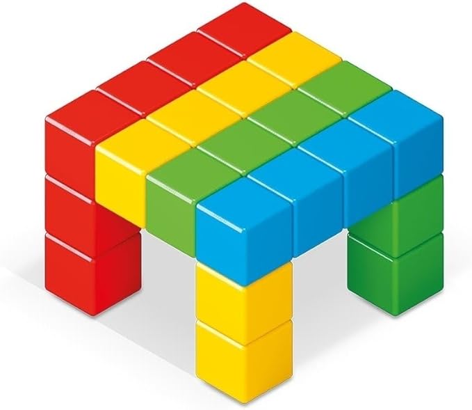 GEOMAG Premium Swiss-Made MagiCube 24-Piece Magnetic Stacking Cubes Building Set, Toddlers and Kids Ages 1-5, STEM Educational Toy, Creativity, Imagination, Early Learning Fun, Crystal Packaging