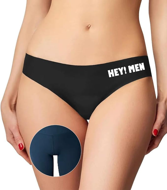 Women's Seamless Thongs - No Show Underwear with Panty Liner, Soft Breathable G-String for Daily Wear(N750JD+R1356-Black-XL
