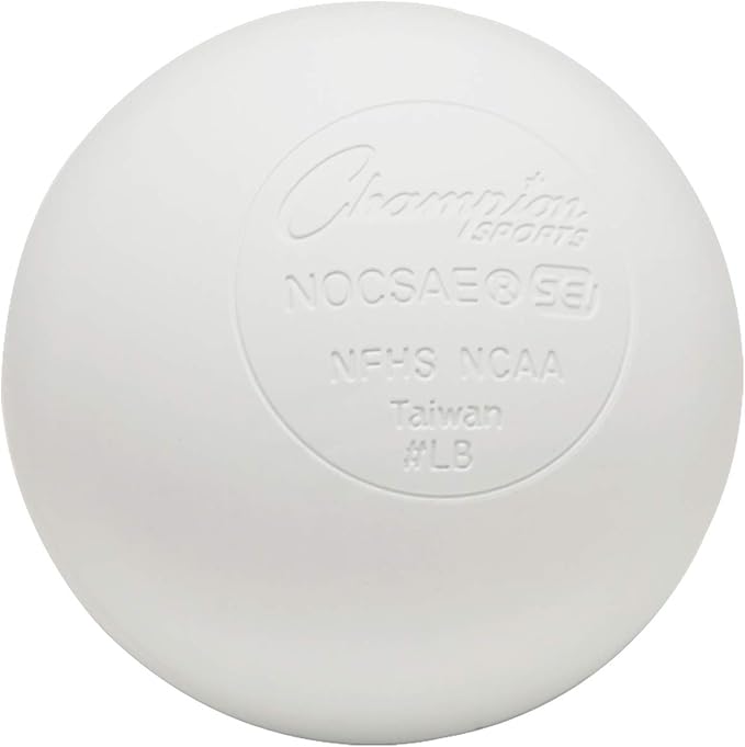 Champion Sports Lacrosse Balls – Official Size SEI Certified, Multi-Color Packs of 3, 6, or 12 for Practice & Games