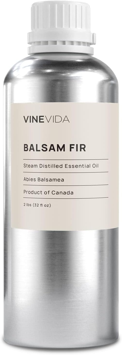 VINEVIDA Balsam Fir Essential Oil 32 oz - Undiluted Balsam Fir Oil - DIY Candle Scents - Bulk Essential Oil