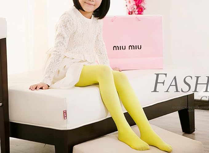 CHUNG Girls Footed Tights Light Weight Stretchy 60D Multi Candy Color Stage Play Costumes 2-12Y