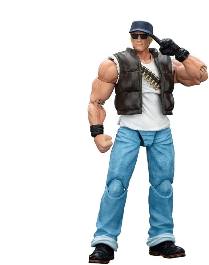 JOYTOY SNK 1/18 Action Figure - KOF'98UM -Ikari Warriors Team-Clark Still,9.84",Flexible and Posable Collection Model Birthday Gifts for Kids Age15+ JT01727 Pre Order