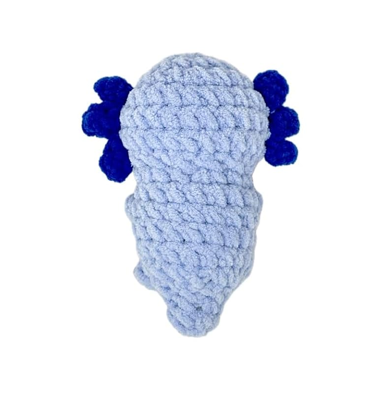 Axolotl Adorable Handmade Crochet Axolotl Stuffed Toy - Baby Axolotl Perfect Plushie for Girls & Boys, Soft and Huggable, 6 inches tall (Blue)