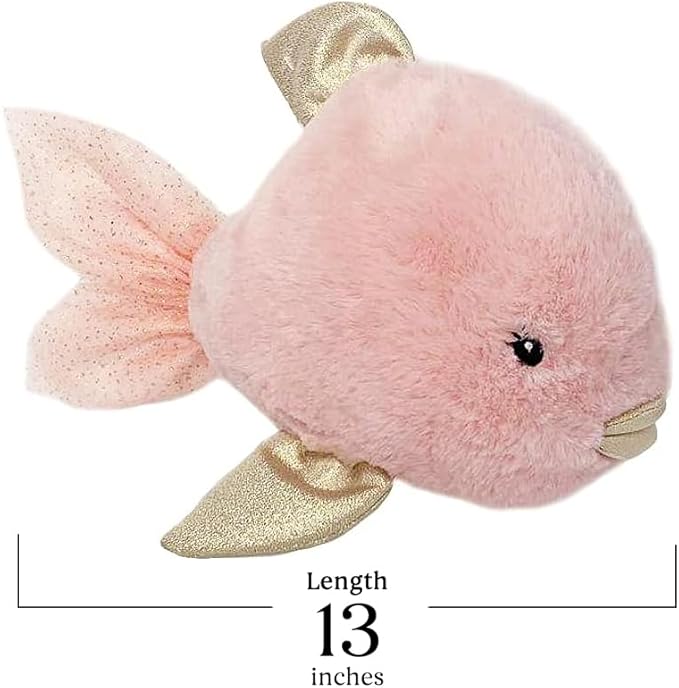 MON AMI Crystal The Fish Stuffed Animal – 13”, Fish Plush, Use as Toy or Nursery Room Décor, Great for Kids of All Ages