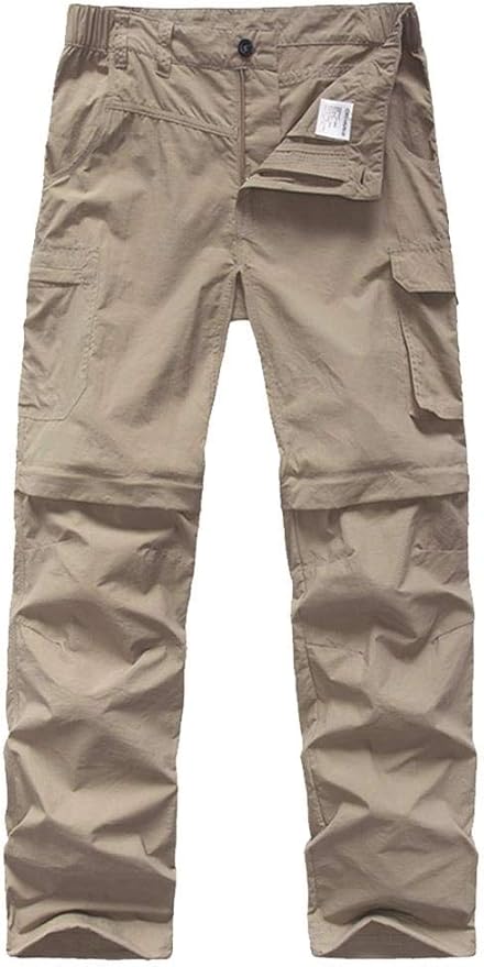 linlon Kids' Cargo Pants, Boy's Casual Outdoor Quick Dry Waterproof Hiking Climbing Convertible Trousers #9016
