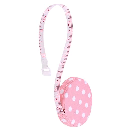 Accurate Body Tape Measure for Fitness Progress Tracking (No. 4 Rose Base with White dots)