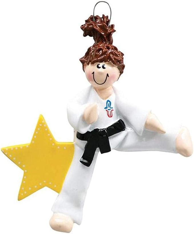 Personalized Karate Girl Christmas Ornament | Custom Writing Karate Girl Personalized Ornaments 2025 | Gift for Karate Lovers