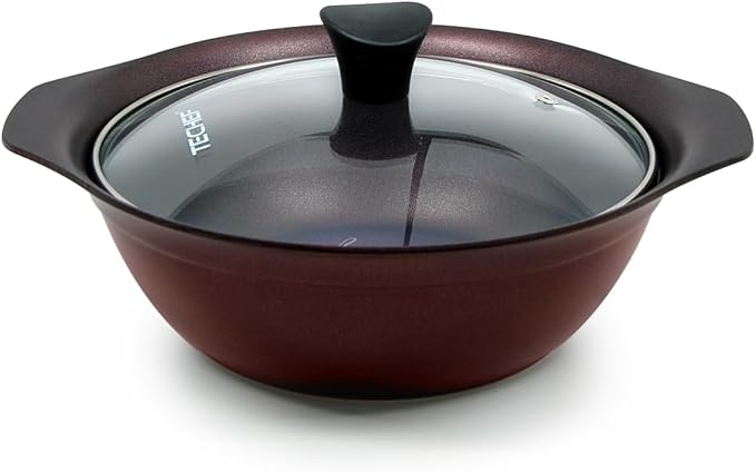 TECHEF - Art Pan Collection, Soup Pot With Glass Lid, Made in Korea (2-quart) Purple