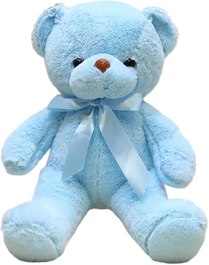 Teddy Bear Stuffed Animal, 12inch Teddy Bear Plush Toy, Birthday Valentine's Day Xmas Gifts for Kids Boys Girls Friends (A-Blue)