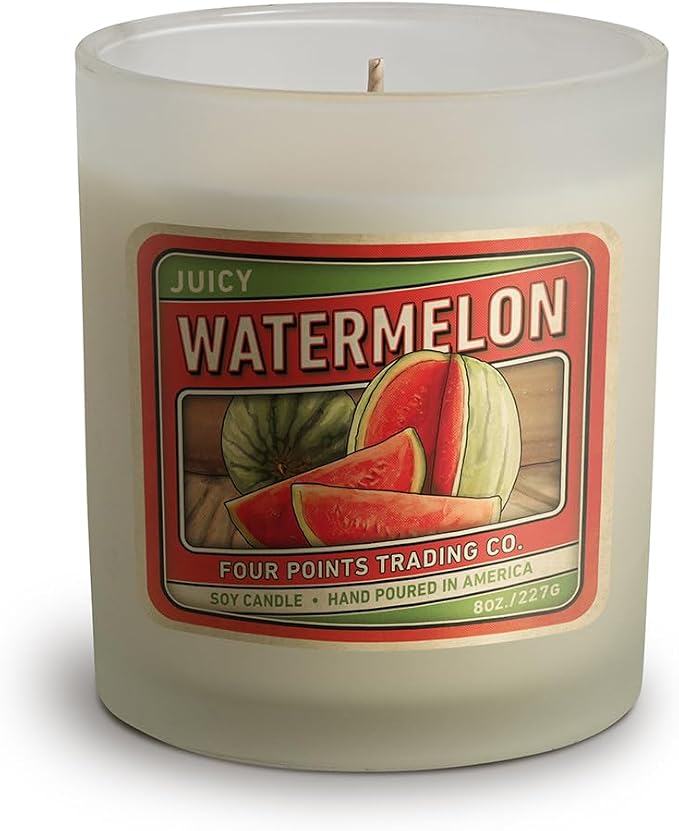 Watermelon 8 Oz Scented Soy Aromatherapy Candle w/Jar