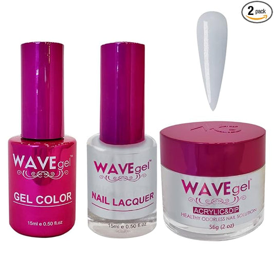 WAVEGEL Soak-Off Gel, Nail Lacquer & Acrylic/Dip Powder Matching Set - Princess Collection - #66 Cloud Fall