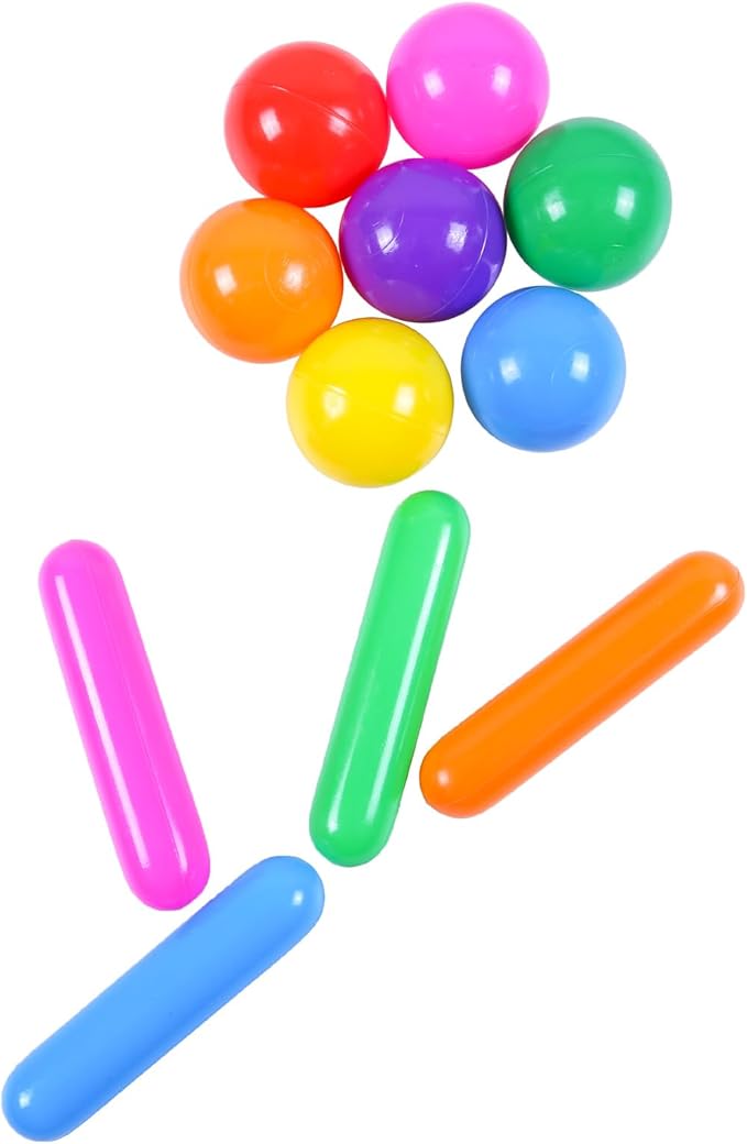 STARBOLO Ball Pit Balls for Toddlers - Colorful 150 Ball Pit Balls Crush Proof Plastic Toy Balls for Toddlers Ball Pits, Ball Pit Play Tent, Baby Pool Water Toys(Rainbow Colors)
