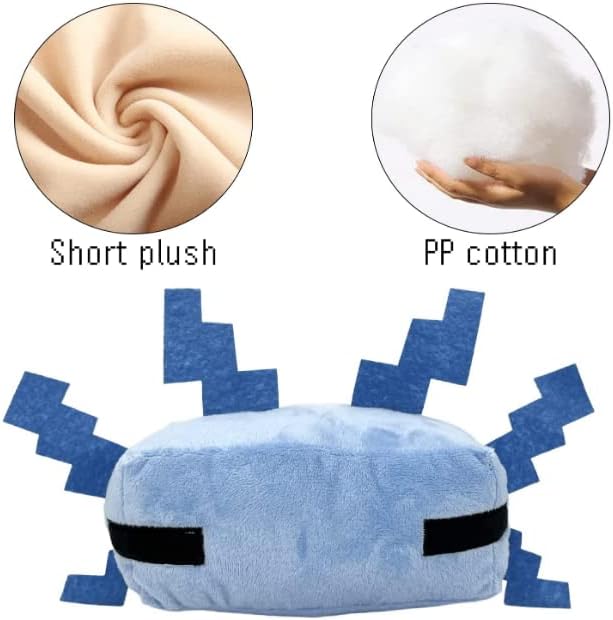 Axolot Plush Stuffed Toy Soft Pillow, Suitable for Video Game Enthusiasts, Children's Birthday Parties, Christmas Holiday Preferred Gift (Blue/Green)