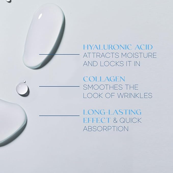 Hyaluronic Acid & Collagen Under Eye Patches - Dermatologist Tested, Hydrating, Reduces Bags & Wrinkles - Anti-Aging, Clean Beauty, Cruelty-Free Korean Skincare for All Skin Types - 15 Pairs