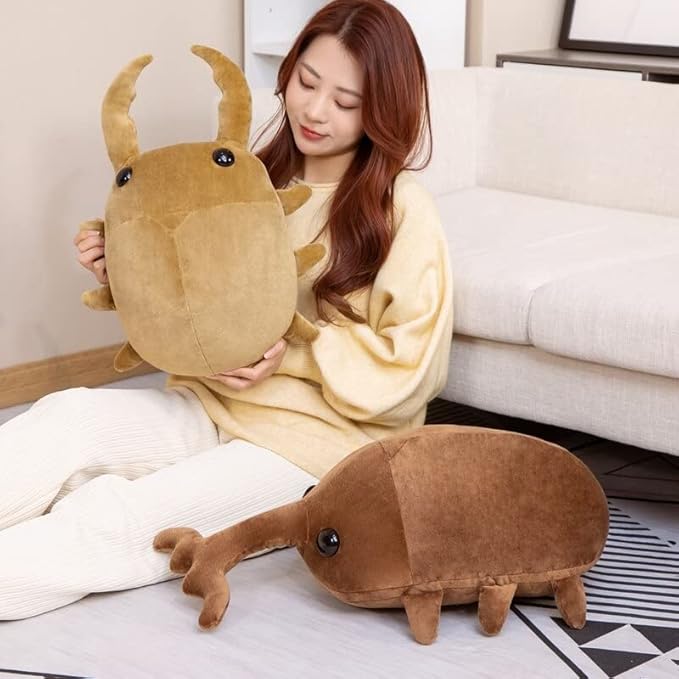 Beetle Plush Toy Plush Pillow Doll Insect Beetle Plush Toy Pillow Stuffed Toy Plush Pillow Children Children Girls Boys Baby (50CM, Maroon)