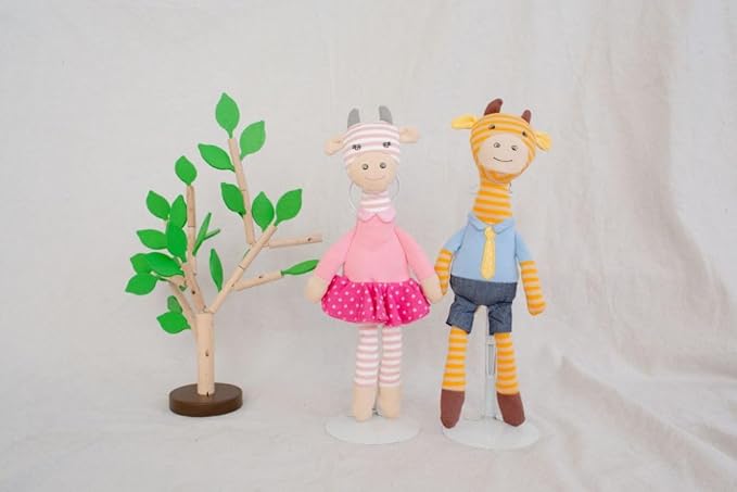 Apple Park Organic Farm Buddies - Georgia Giraffe Plush Baby Toy for Newborns, Infants, Toddlers - Hypoallergenic, 100% Organic Cotton