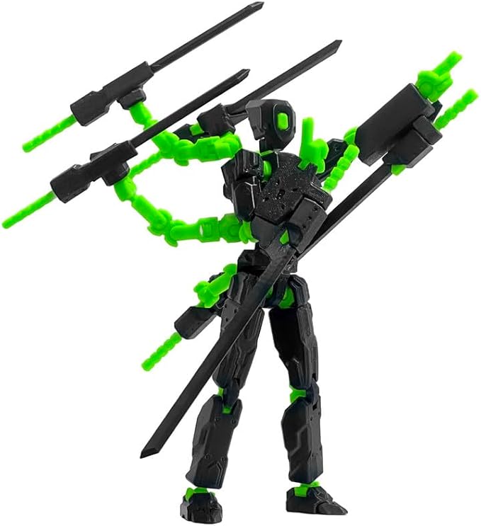 T13 Action Figures Helix Robot 8 Inch, Assembly Completed T 13,3D Printed Robo 13 - The Premium Action Figures for Sci-Fi Enthusiasts (Black Green)