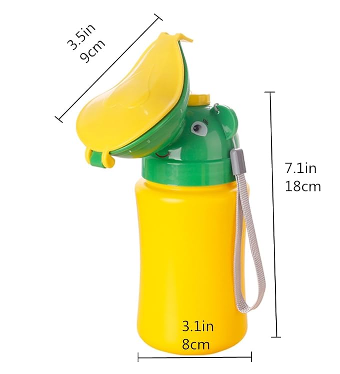 Kids Baby Child Portable Potty, Mini Outdoor Urinal Emergency Toilet for Camping Car Travel and Toddler Potty Pee Training, Safety Spring Lock Leakproof Design - No Leaking (Girl-YG)