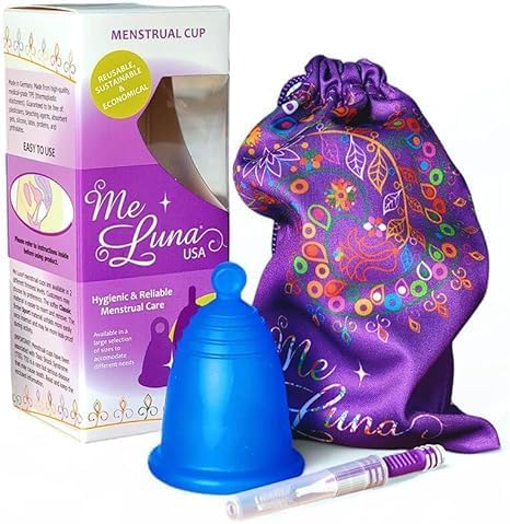 Most Customizable Menstrual Cup with Ball Handle | MeLuna Me Luna | Comfortable Period Cup Reusable Cup | Tampon Pad Alternative for All Body Types | Classic