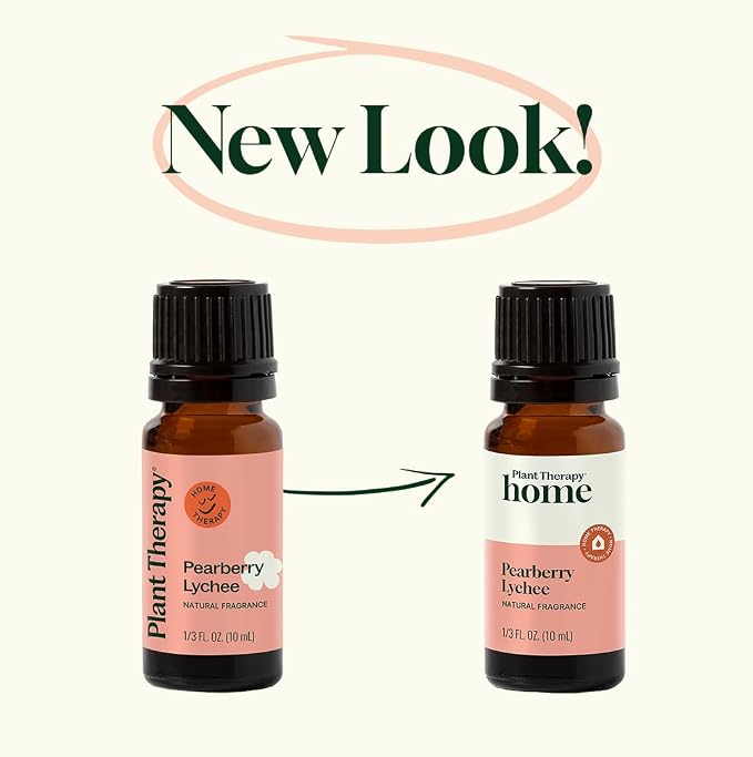 Plant Therapy Home Pearberry Lychee Natural Fragrance 10 mL (1/3 oz) Bright, Fun & Fruity Scent, Enlivens Your Home Atmosphere, Long-Lasting Natural Fragrance