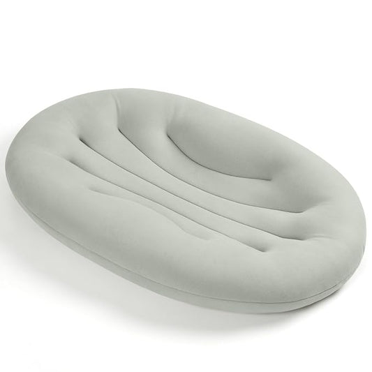 Baby Lounger for Newborn: Portable & Lightweight Pillow for Tummy Time Playtime & Diaper Changes - Skin-Friendly & Breathable for 0-12 Month Supervised Use