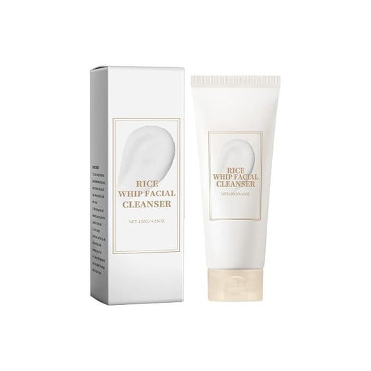 Rice Facial Cleanser, Gentle Foaming Cleanser, Controls Oil, Moisturizes and Hydrates, Nourishes Skin, Cleanses Pores, Gentle Formula Suitable for All Skin Types, Korean Skincare Product, 4.23 Oz