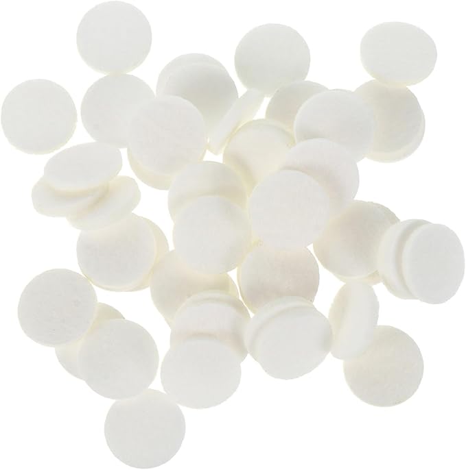 Toyvian Essential Oil Diffuser Pads 120-Pack Replacement Cotton Pads for Aromatherapy Necklaces Lockets Car Bracelets Compact Absorbent Aroma Sheets