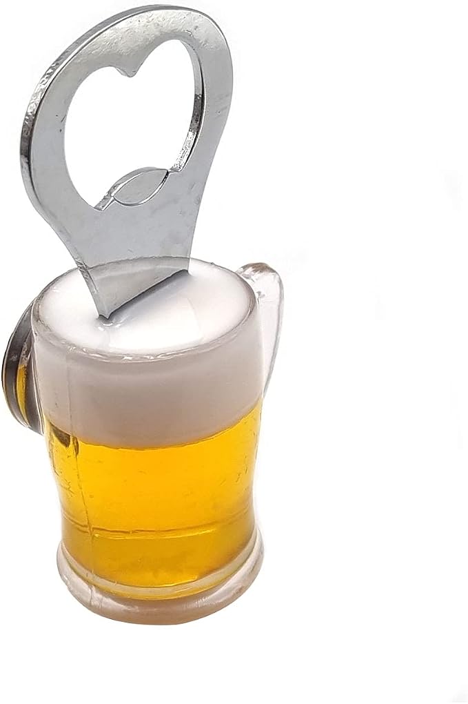 Creative Acrylic Beer Bottle Opener Beer Mug Shape Bottle Opener Kitchen Accessories Fridge (B)