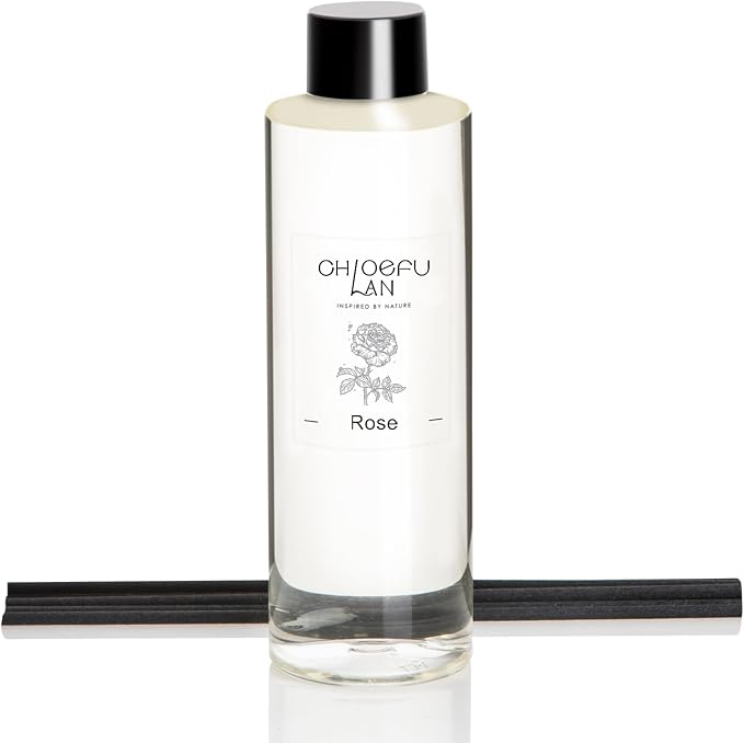 Rose Scented Oil Diffuser Refill 200ml/6.76 fl oz Natural Fragrances Oil - Best for Aromatherapy, SPA and Home, 0% Alcohol, Blend to Promote Beauty and Tranquility