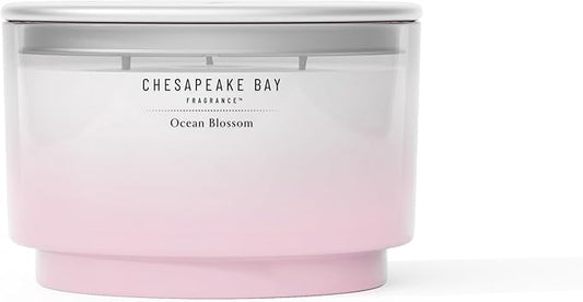 Chesapeake Bay, 14.5oz Ocean Blossom Scented Candle, Mood Evoking Fragrance, Sea Glass-Inspired Jar, Premium Soy Blend Wax with Essential Oils, Coastal Fragrance for Home Décor or Gifting