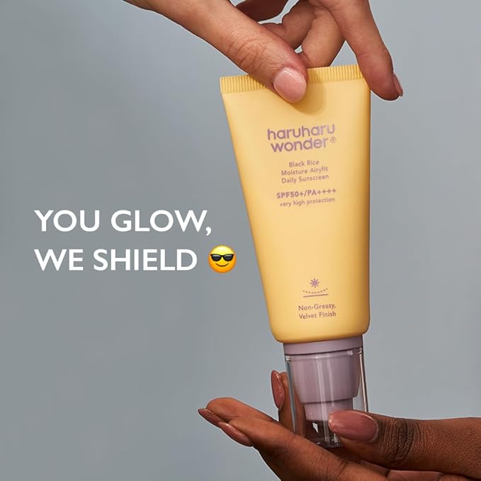 Haruharu Wonder Black Rice Moisture Airyfit Daily Sunscreen 1.69fl.oz - Velvet Finish, No White Cast, Hydrating, Moisturizing, Korean Skin Care, Vegan, Clean Beauty