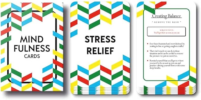 Allura & Arcia 52 Mindfulness Cards - Stress Less, Mindful Meditation, Gratitude, Kindness, Self Care & Relaxation