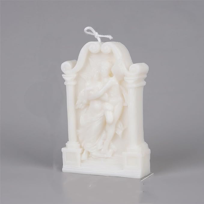 Hugging Angel Shaped Scented Candle,125G Aesthetic Handmade Soy Wax Aroma Decorative Art Candle for Table Photo Prop Valentine's Day Wedding Birthday,Prefect Gift for Meditation Stress (White)