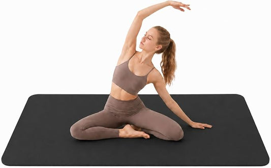 Thick and Wide Yoga Mat 72''x24''/35''(8mm/10mm) for Women and Men, Durable & Cushioned Yoga Mat with Carrying Strap for Pilates, Stretching and Home Workout
