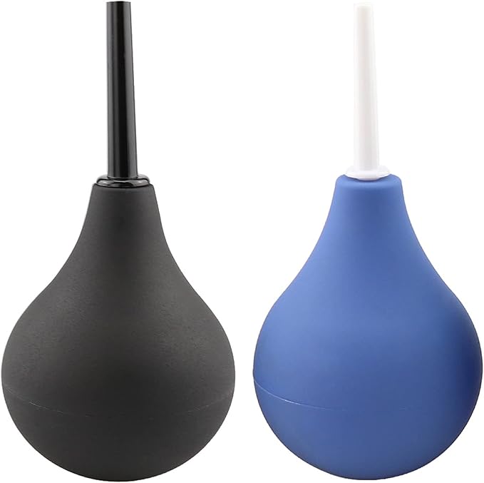 Anal Douche Enema Bulb Vaginal Douche Enema Cleaner for Women’s or Man’s Health -for Water or Coffee Colon Cleansing, Detox and Constipation (Blue, 7.4Ounce)