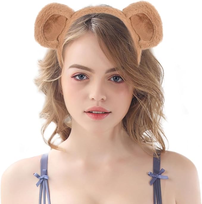 Plush Animal Ears and Horns Headband-Halloween Christmas Festival Theme Party Animal Cosplay Costume Headbands