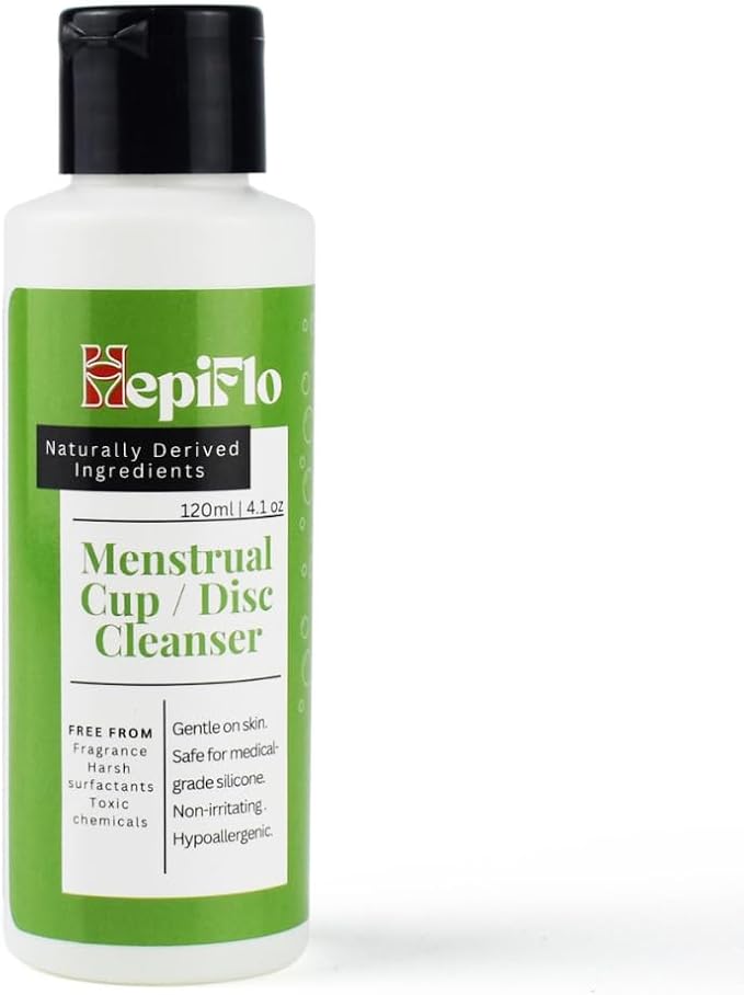 Menstrual Cup and Disc Cleanser Gel 120ml – Gentle pH-Balanced Wash for Reusable Period Products | Natural, Hypoallergenic, Fragrance-Free | Safe for Medical-Grade Silicone