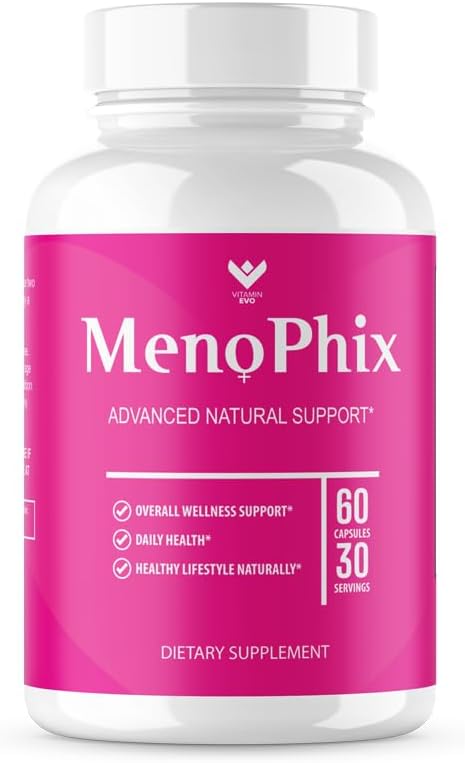 (5 PACK) MenoPhix Menopause Natural Support Capsules - Meno Phix Supplement, Meno Phix Menopause, MenoPhix Supplements for Women Natural Support, MenoPhix Reviews (300 Capsules) 5 Month Supply