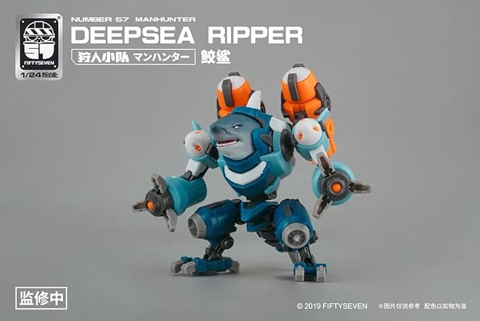 MORISE Hobby FIFTYSEVEN No.57 1/24 Action Figures - Manhunter Deepsea Ripper - Model Kit,Highly Posable Collectible Model Ages 15+
