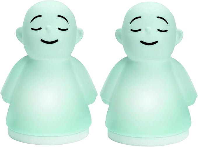 Set of 2 Stress Relief Night Light for Mindfulness - Guided Visual Meditation Tool for Women Men- Relaxing Self Care for Adults Kids